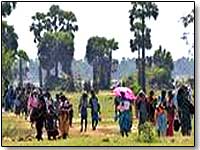 Tamil Civilian Exodus From War Zone